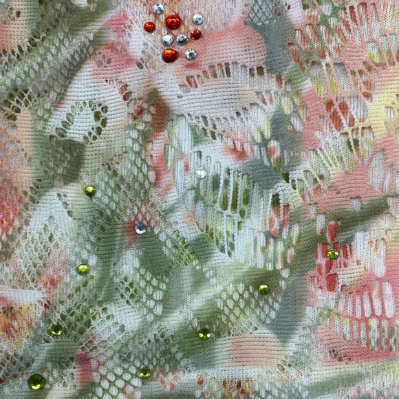 Alfred Dunner Lace Top With Crystals. 1X - Picture 7 of 11